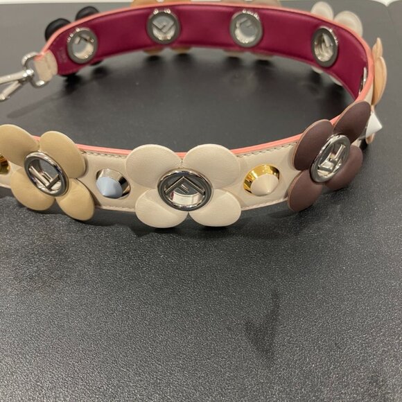 Fendi Calfskin F is Fendi Studded Flower Strap You Camelia (JB1326) - Picture 5 of 10